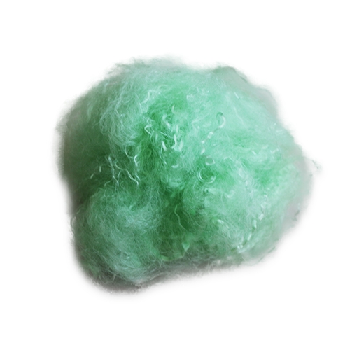 绿低 有光毛纺专用涤纶短纤维